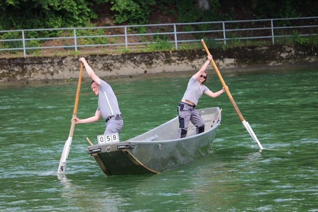 Rheinfelden: Pontoniere beim Wettfahren am Reuss-Cup in Bremgarten