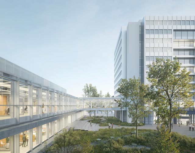 So wird sich die Passerelle des neuen Campus präsentieren. Foto: DSM