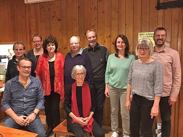 Der Vorstand der SP Möhlin mit Jubilar:in und Stadt- und Grossrätin Claudia Rohrer. Foto: zVg