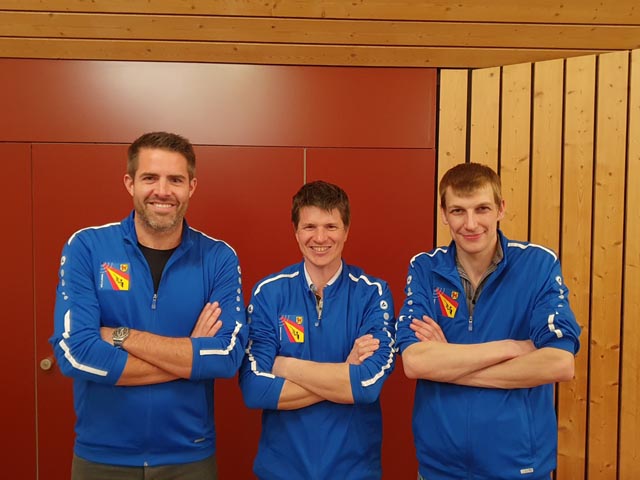 Von links: Die abtretenden Vorstandsmitglieder: Adrian Treier, Mario Herzog und André Meyer. Foto: zVg 