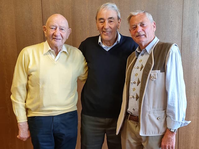 Auf dem Bild (von links): Walter Meier, MKG-Ehrenpräsident Tony Müller und Bruno Meng.