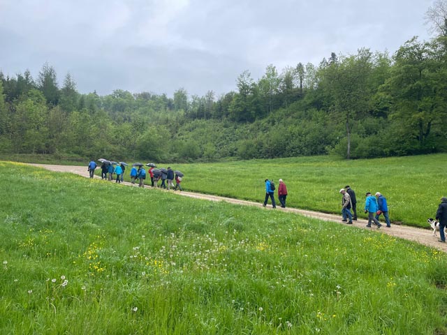 Auch im Regen unterwegs: die Turnveteranen Vereinigung Fricktal. Foto: zVg