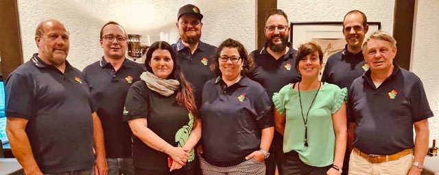 Der aktuelle Vorstand (von links): Ruedi Urich, Yannick Widmer, Tanja Schürch, Marco Martinez, Nicole Stocker, Daniel Ryser, Anna Gisiger, Sven Fischler, Werner Soder. Foto: zVg