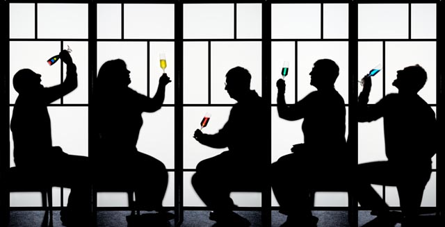 Die fünf Fotografen Erich Kilchherr, Jackie Venzin, Werner Schmidlin, Rosmarie Hürner und Felix Weinig. Foto: Thomas Hugenschmidt