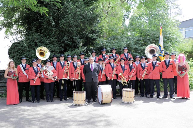 Die Musikanten der MG Hellikon freuten sich über das hervorragende Abschneiden beim Musiktag in Rheinfelden. Foto:zVg