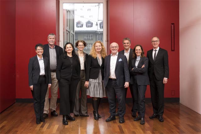 Der neue Verwaltungsrat der Schweizer Salinen von links nach rechts: Maya Büchi-Kaiser, Claude Risch, Andrea von Kaenel, Stephanie Matter, Patricia Kettner, Köbi Frei (Verwaltungsratspräsident), Pierre-François Veillon, Monica Duca Widmer, Christian Rathgeb. Foto: Schweizer Salinen AG