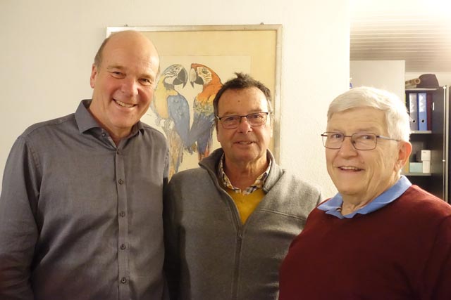 Bild von links: Urs Keller, Rolf Lanz und Martin Hohermuth. Foto: zVg