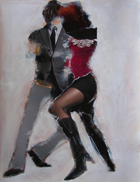 Bettina Costa aus Rheinfelden, in Argentinien aufgewachsen, zeigt Malerei und Collagen. Foto: zVg