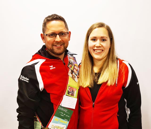 Der abtretende Präsident Simon Hürbin und seine Nachfolgerin Judith Waldmeier Foto: zVg