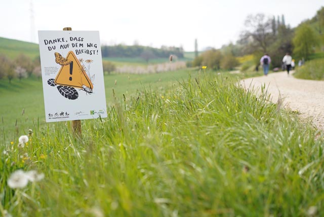 Sensibilisierungskampagne im Frühling 2022. Foto: © Jurapark Aargau