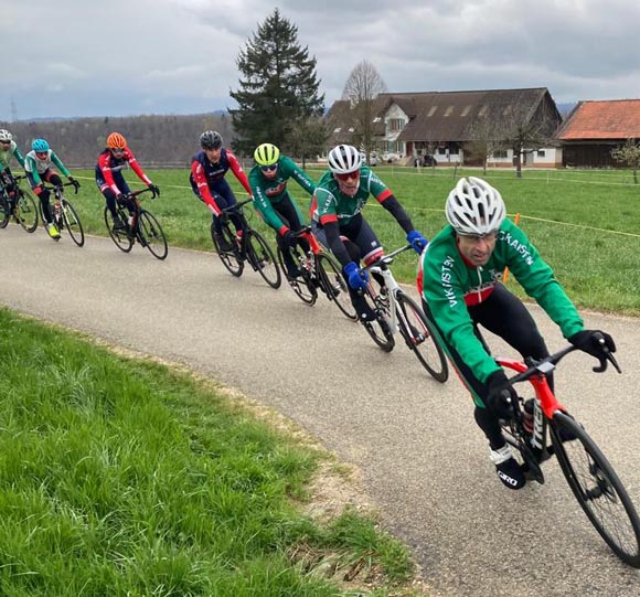 Die VCK-Fahrer bei traditionellen Kornbergrennen. Foto: zVg