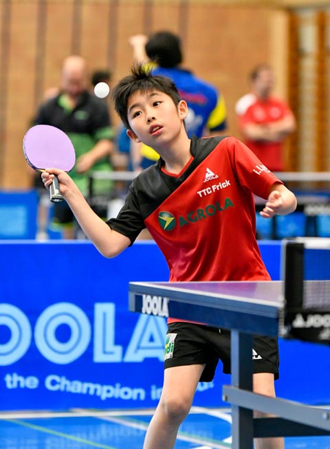 Erfolgreicher TTC-Frick-Nachwuchs: Leon Wang belegte Platz 1 bei den U13. Foto: zVg