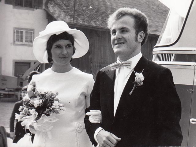 Das Bild von der Hochzeit (vor 52 Jahren) stammt aus dem Privatarchiv von Hansruedi und Elisabeth GrunderFoto: zVg