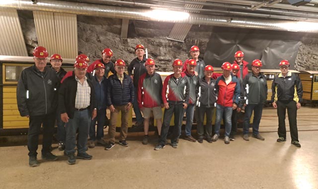 Männerturner Gipf-Oberfrick im Bergwerk Gonzen. Foto: zVg