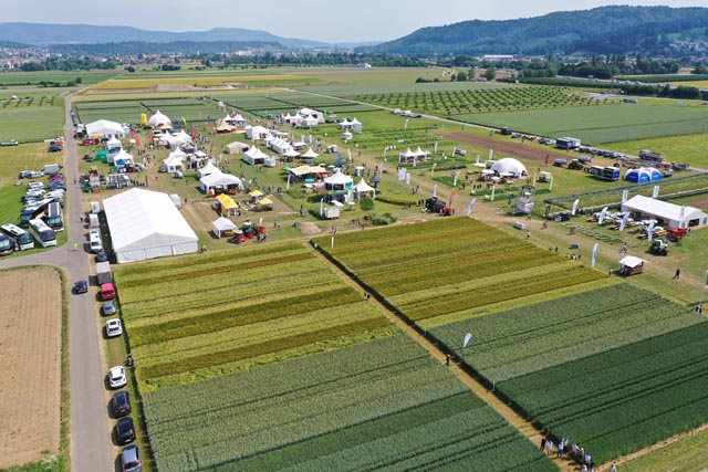 Luftaufnahme der Feldtage 2023. Foto: fenaco