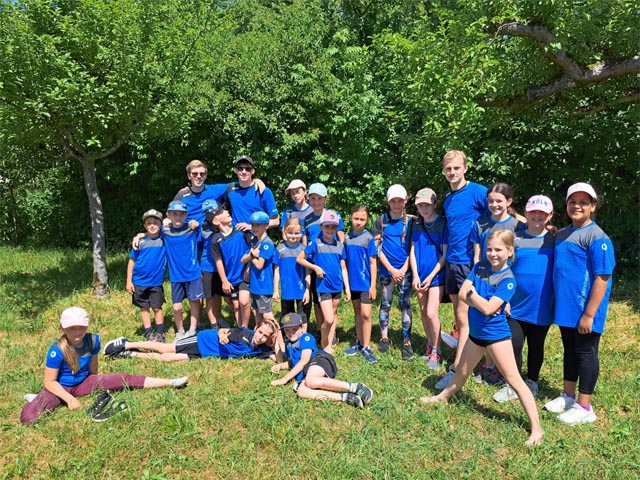 Gruppenfoto der Jugendriege Münchwilen nach dem Wettkampf. Foto: zVg