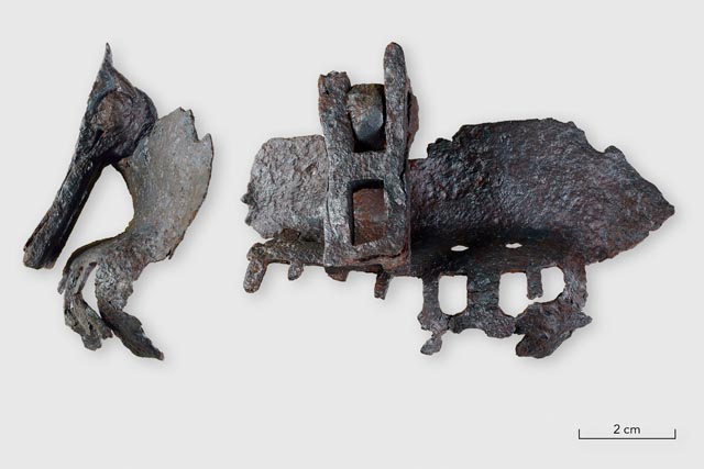 Entdeckt bei der Farnsburg: Visierfragment. Foto: Archäologie Baselland