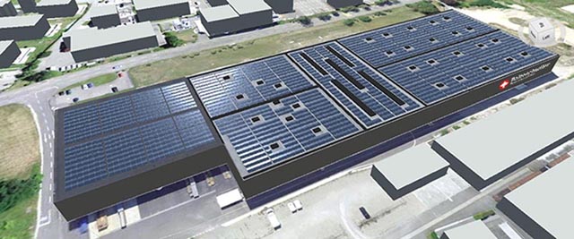 So soll das Dach der Firma Baltischwiler AG in Laufenburg einmal aussehen. Visualisierung: zVg