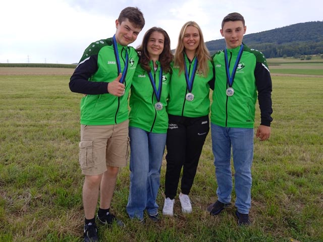 Die erfolgreiche Gruppe aus Magden: Meili Alexander, Meili Johanna, Imhof Maya, Rickenbacher Markus. Foto: zVg