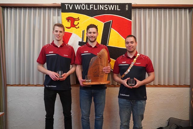 Die Gewinner der Jahresmeisterschaft: Mike Bircher, Pascal Bircher, Reto Jehle (v.l.n.r.). Foto: zVg