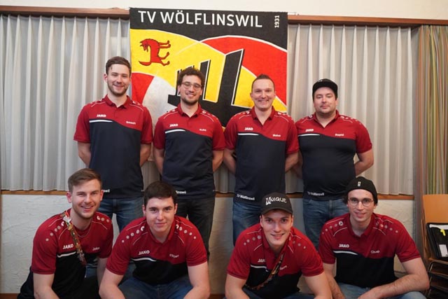 Der Vorstand: Pascal Bircher, Oliver Röthlisberger, Christian Bold, Adrian Jehle, Colin Herzog, Joel Weiss, Elia Steck, Dominik Herzog (v.h.l.n.v.r.). Foto: zVg