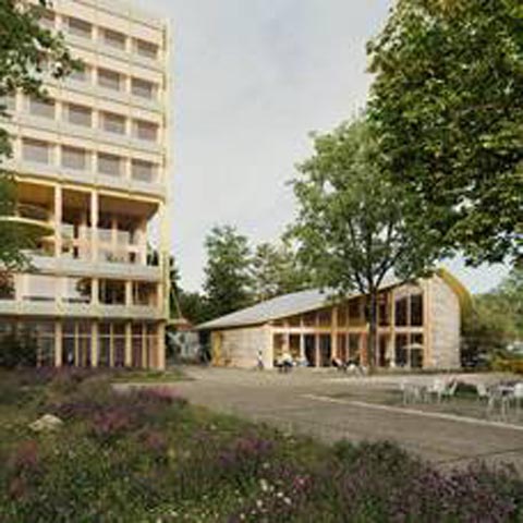 Visualisierungen des Siegerprojekts HARMONIE von Buchner Bründler und Rapp AG. Bild: zVg