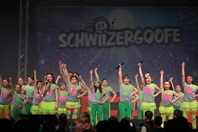 Auftritt der Schwiizergoofe am Mitgliederanlass in Frick. Foto: zVg