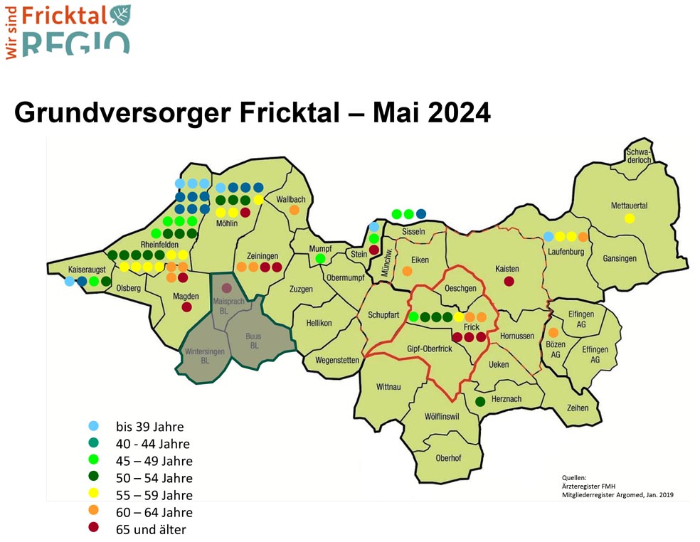 Die Zahl der Grundversorger im Fricktal im Mai 2024. Foto: zVg