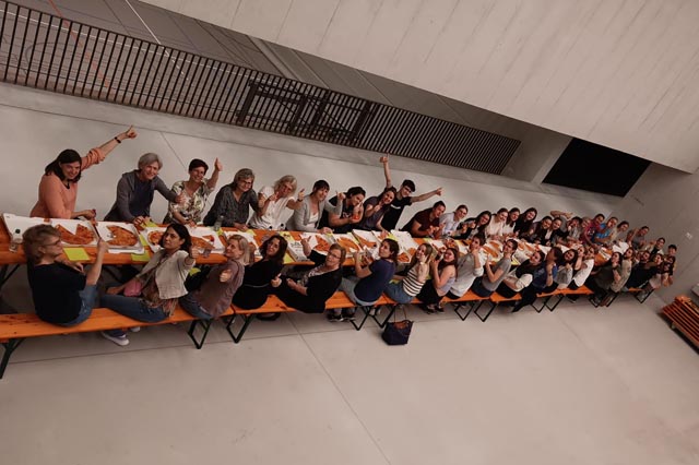 Pizzaessen nach der GV. Foto: zVg