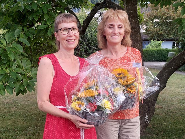 Die bisherige Koordinatorin Jacqueline Loretan (links) und ihre Nachfolgerin Silvia Blaser. Foto: zVg