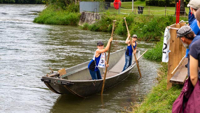 Silas Baumgartner und Matheo Hürbin beim Bestreiten des Parcours. Foto: zVg