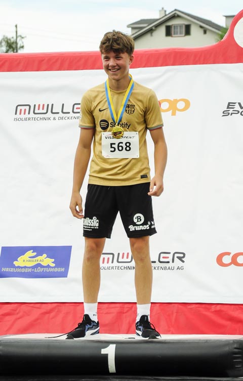 Die Schnellsten kamen aufs Podest. Foto: Franz Lustenberger