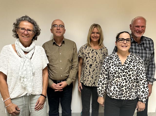 Der aktuelle Vorstand der Winterhilfe Aargau (von links): Monika Schärer, Anton Meier, Nicole Heggli-Boder (Geschäftsführerin), Martina Bircher (Präsidentin) und Kurt Jenni. Foto: Markus Schenk