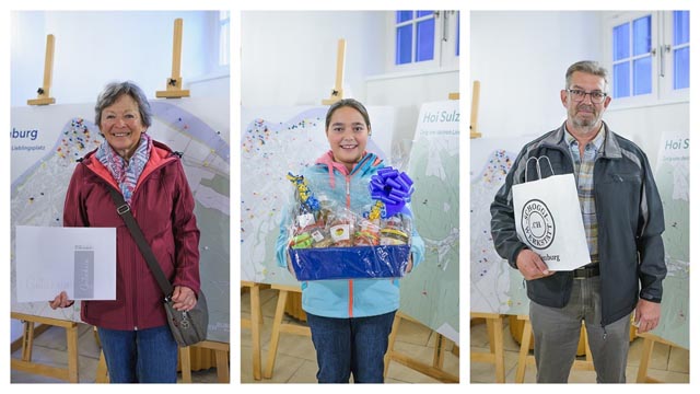 Die glücklichen Gewinner(von links): Pia Schnetzler, Leona Mayoraz und Alex Meyer. Foto: zVg