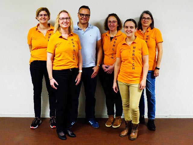 Der MSRL-Vorstand von links: Die Co-Präsidentinnen Bettina Huber und Julia Weiss sowie Adrian Bieri, Sandra Hauri, Ramona Marbot und Monika Van Diest. Foto: zVg