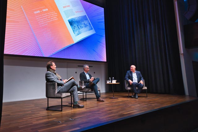 Buchvernissage (von links): Heinz Margot, Florian Blumer und Martin Thommen. Foto: ©fotomarcgilgen