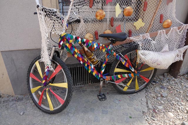 Dieses Velo hat die Salmanlandung an der Laufenburger Fasnacht zum Thema. Foto: Peter Schütz