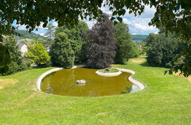 Die Weiheranlage im Schlosspark Ebenrain in Sissach bedarf einer Sanierung. Foto: zVg 