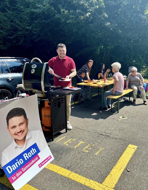 Grillen mit Gemeinderatskandidat Dario Roth (FDP) aus Kaiseraugst