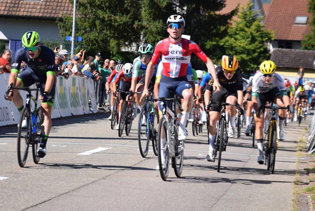 Die zweite Etappe des GP Rüebliland gewann Noah Lindholm Moeller Andersen (Grenke Auto-Eder) im Sprint. Foto: Markus Schenk