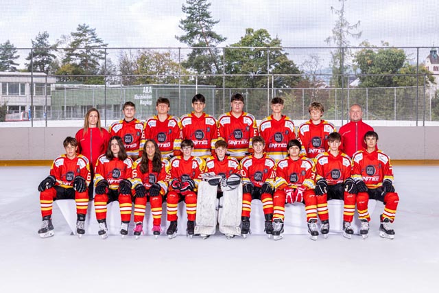 U16-Eishockey-Mannschaft. Foto: zVg