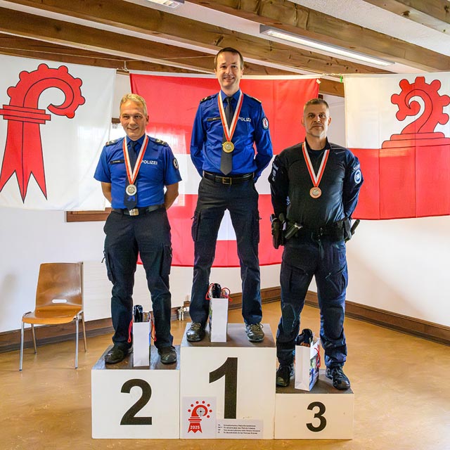 Philipp Wild gewann das 25-Meter-Schiessen vor Christoph Knechtle und Tom Huber.