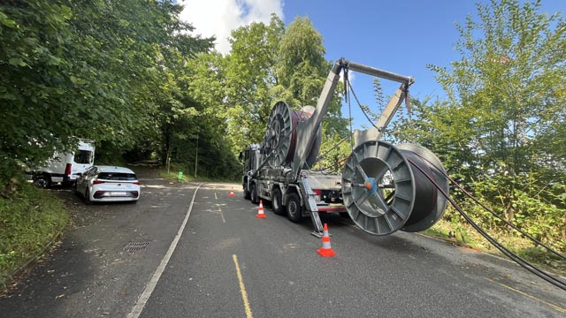 Kabelzug an der Rütistrasse in Stein. Foto: AEW