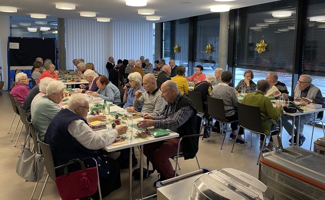 Weihnachtsessen beim Pro-Senectute-Mittagstisch in Stein. Foto: zVg