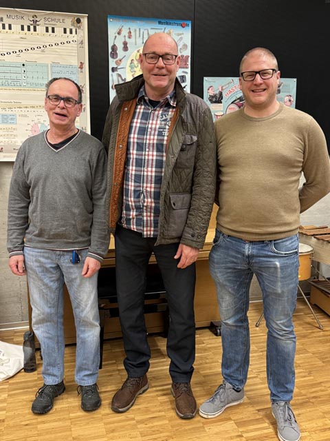 Die neuen Sängerkameraden Michael Schmid, Uwe Trisl und Christian Herbst. Foto: zVg