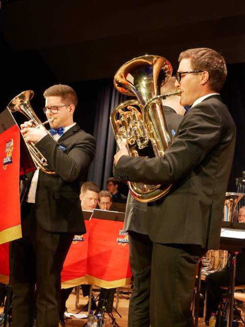 Die «schnellsten Zungen des Fricktals»: Als Solisten brillierten Kai Vögele und Elias Mühlebach.