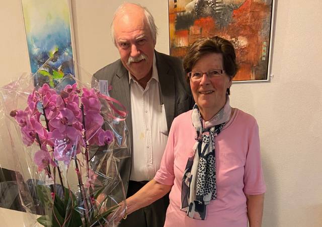 Helen Adler und der neue Präsident Martin Märke