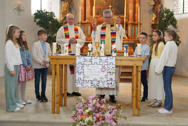 Erstkommunion der Christkatholischen Kirche Fricktal im Gemeindeteil Obermumpf. Foto: zVg
