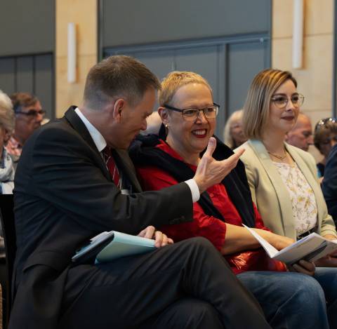 Stadtpräsidentin Claudia Rohrer und Regierungsrat Jean-Pierre Galatti waren Gäste der Mitgliederversammlung in Rheinfelden.  Foto: zVg