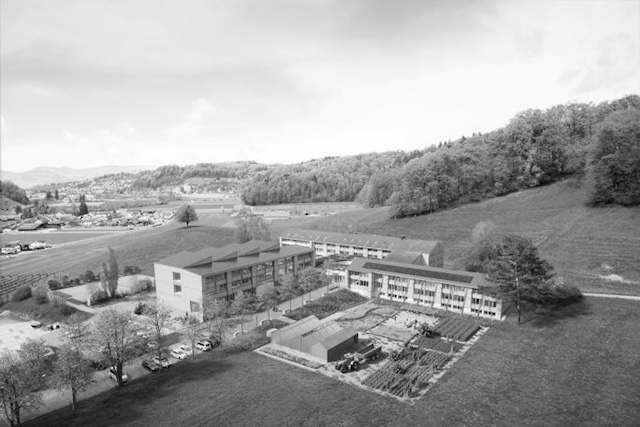 Visualisierung Campus Landwirtschaftliches Zentrum Liebegg aus der Vogelperspektive. Foto: Copyright © OVI Images GmbH, Baden